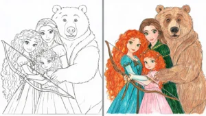 merida coloring pages