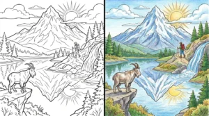 mountain coloring pages