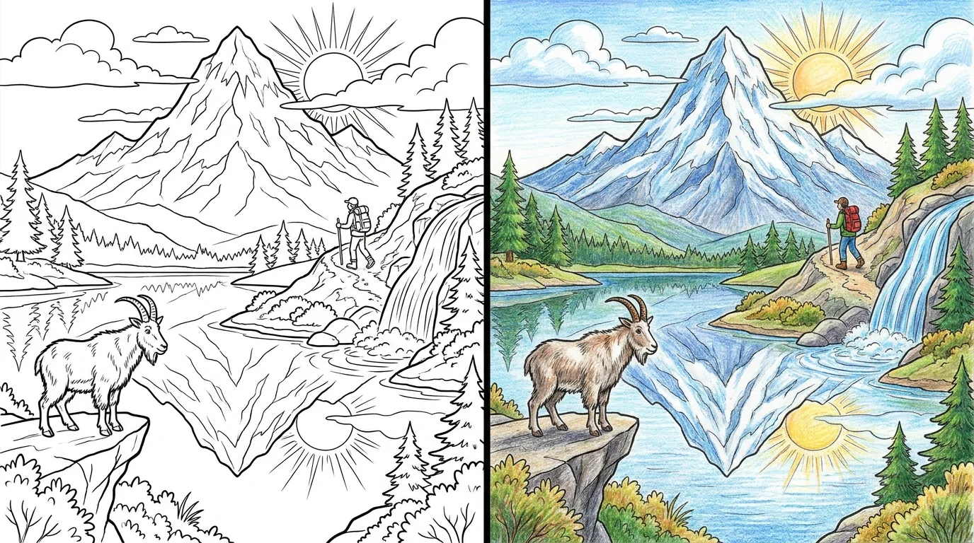 mountain coloring pages
