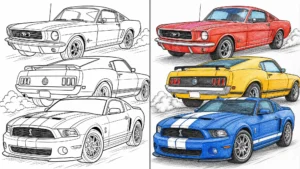 mustang coloring pages