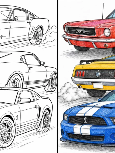 Mustang coloring pages