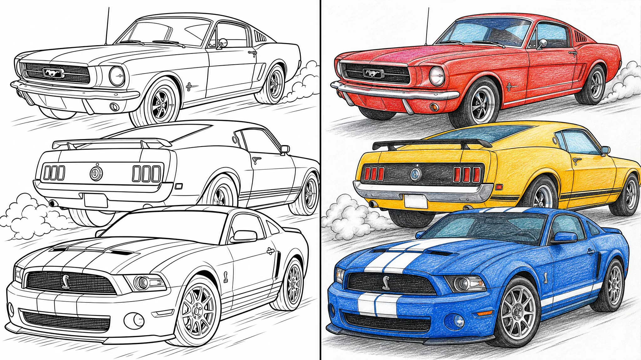 mustang coloring pages