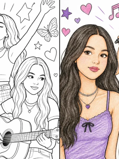 Olivia Rodrigo coloring pages