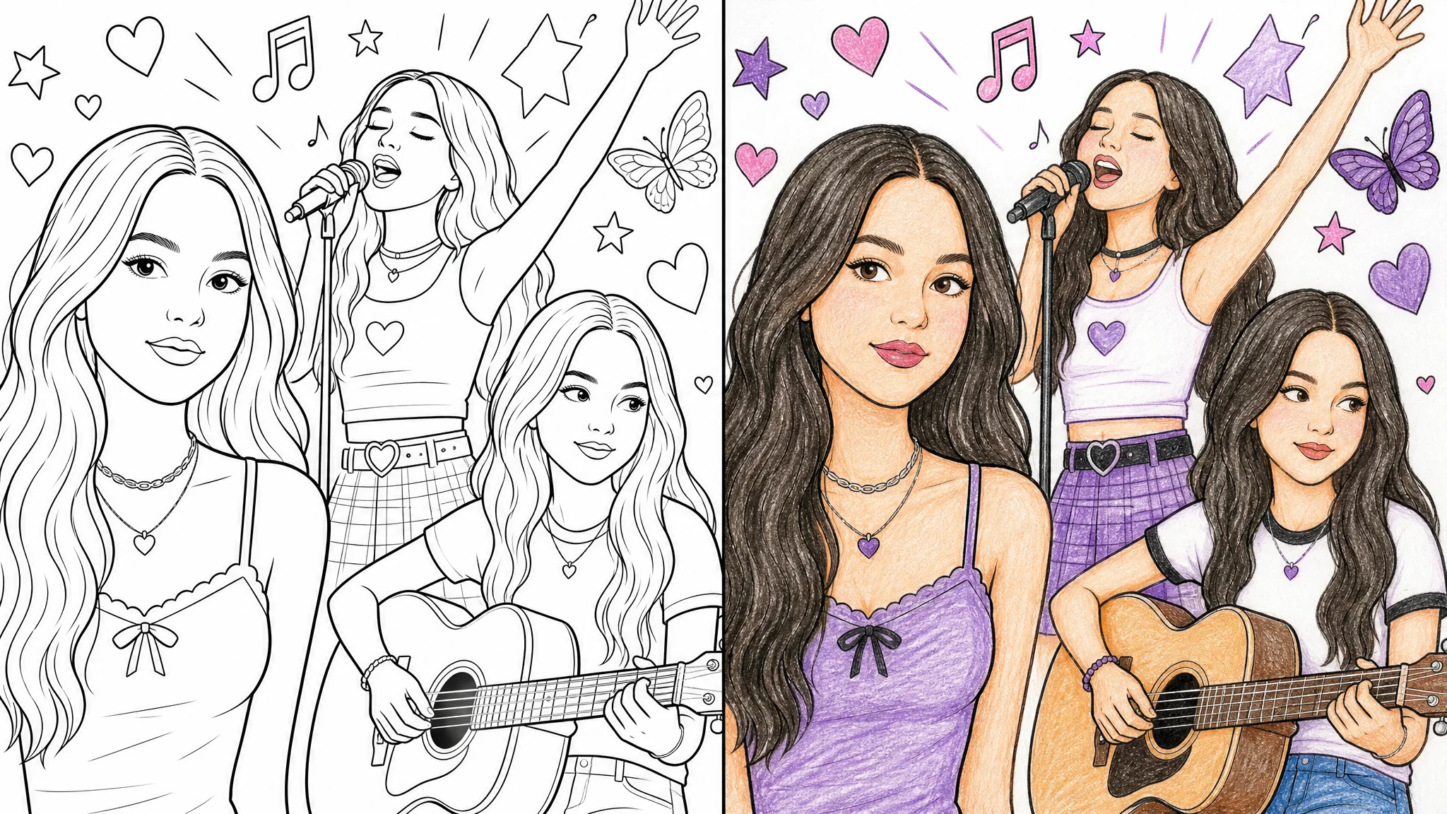 olivia rodrigo coloring pages