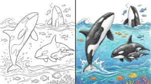 orca coloring pages
