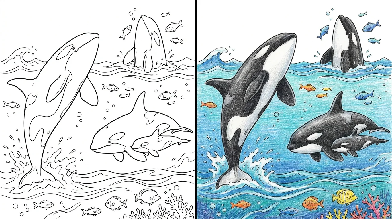 41 Orca Coloring Pages (Free PDFs)