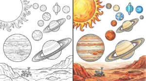 outer space coloring pages