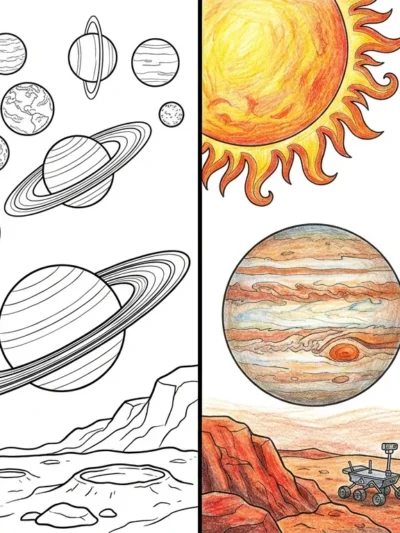 Outer Space coloring pages