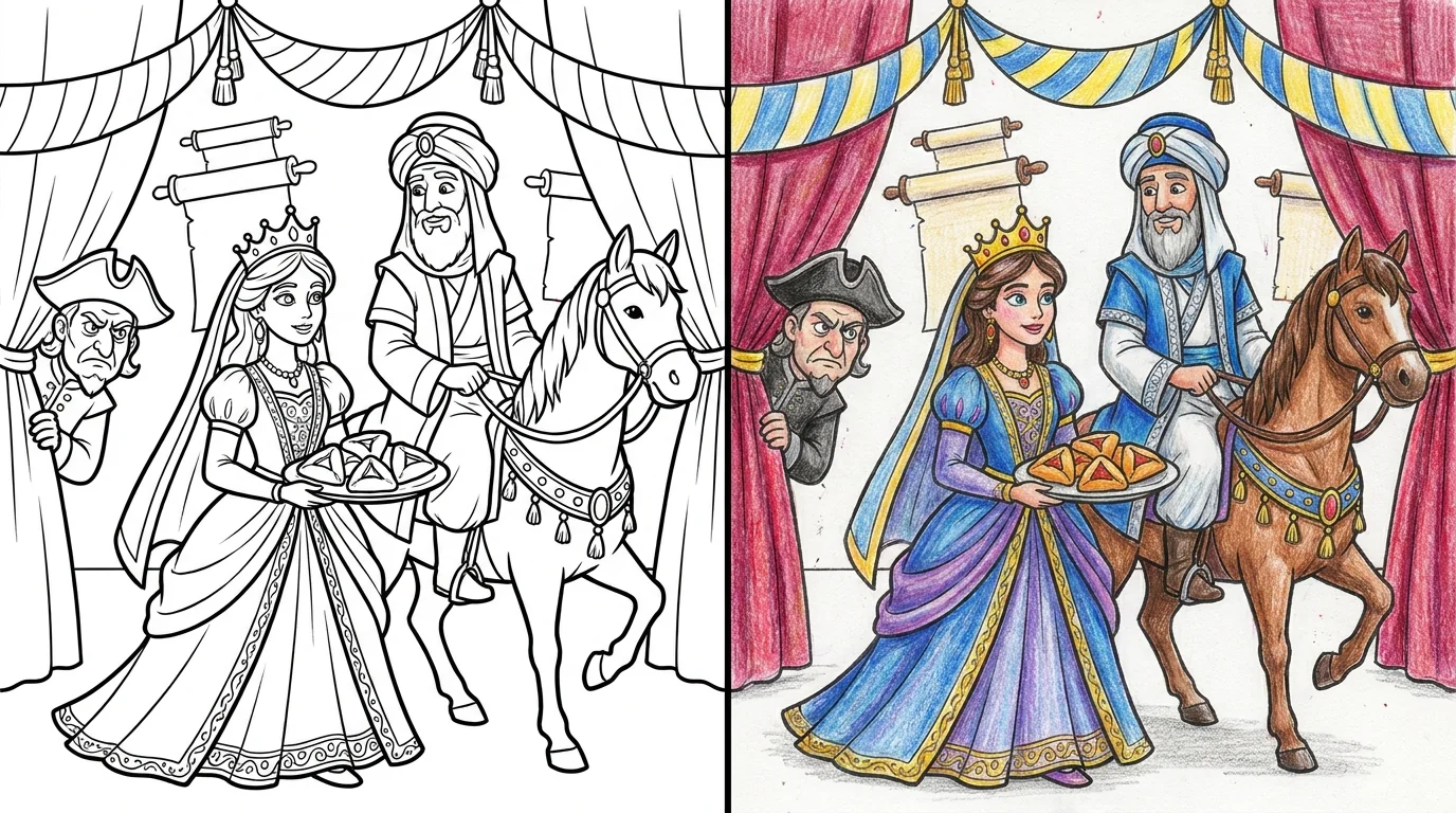 purim coloring pages
