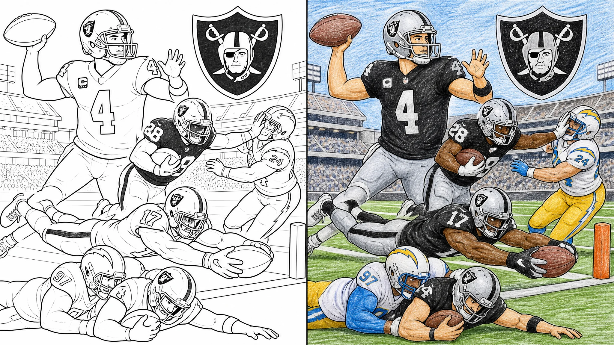 40 Raiders Coloring Pages (Free PDFs)