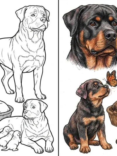 Rottweiler coloring pages