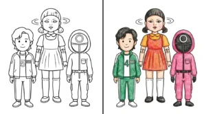 squid games coloring pages