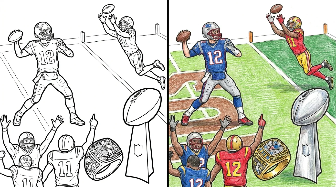 super bowl coloring pages