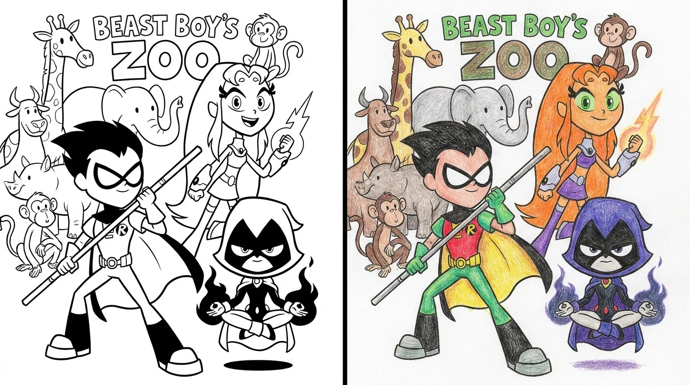 44 Teen Titans Go Coloring Pages (Free PDFs)