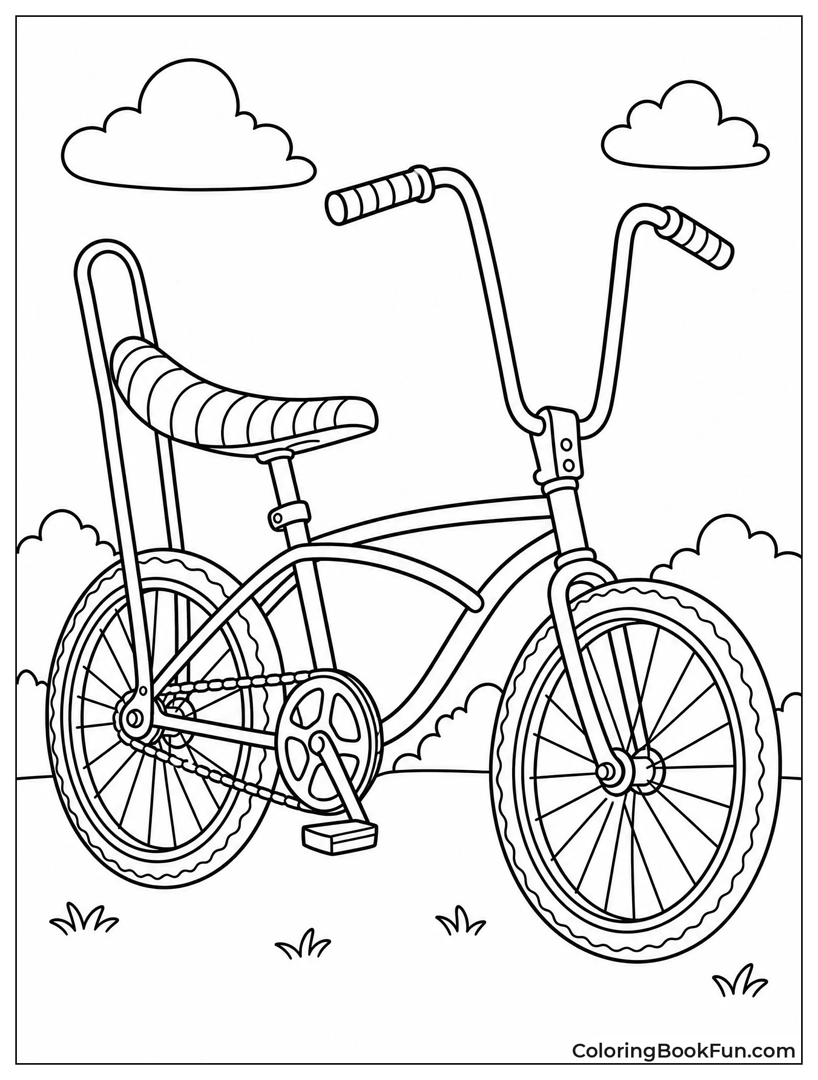 Retro Chopper Bike with Banana Seat
