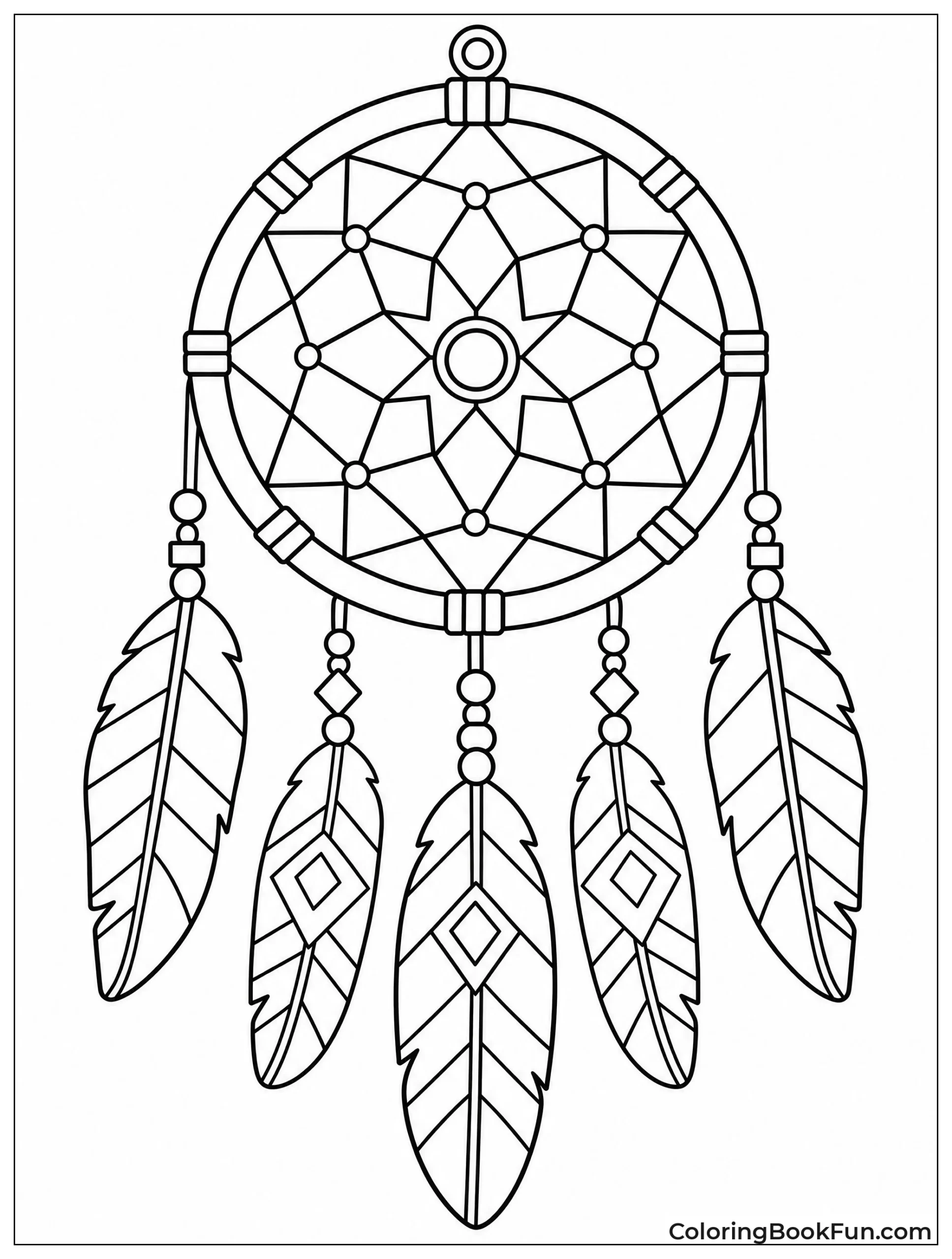 Abstract Shapes in Dream Catcher Web