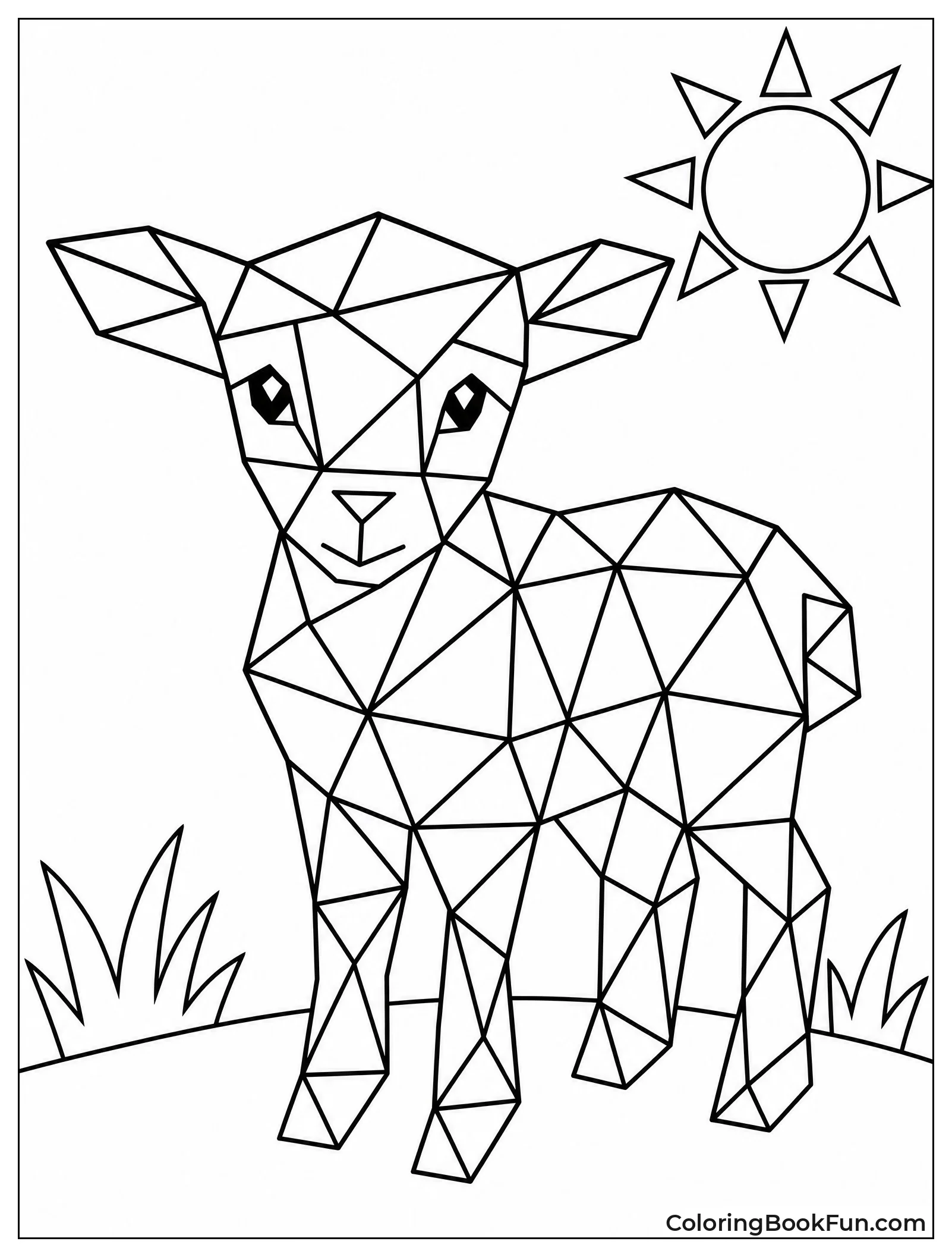 Lamb Made of Sharp Shapes