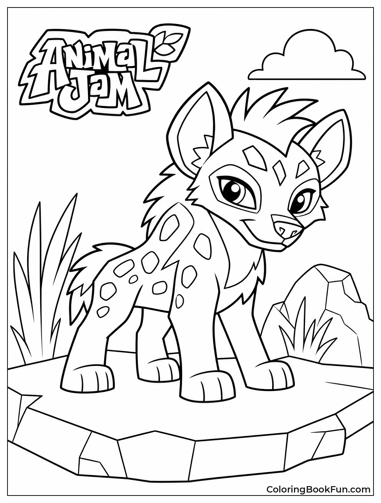 Hyena Jumps in Animal Jam