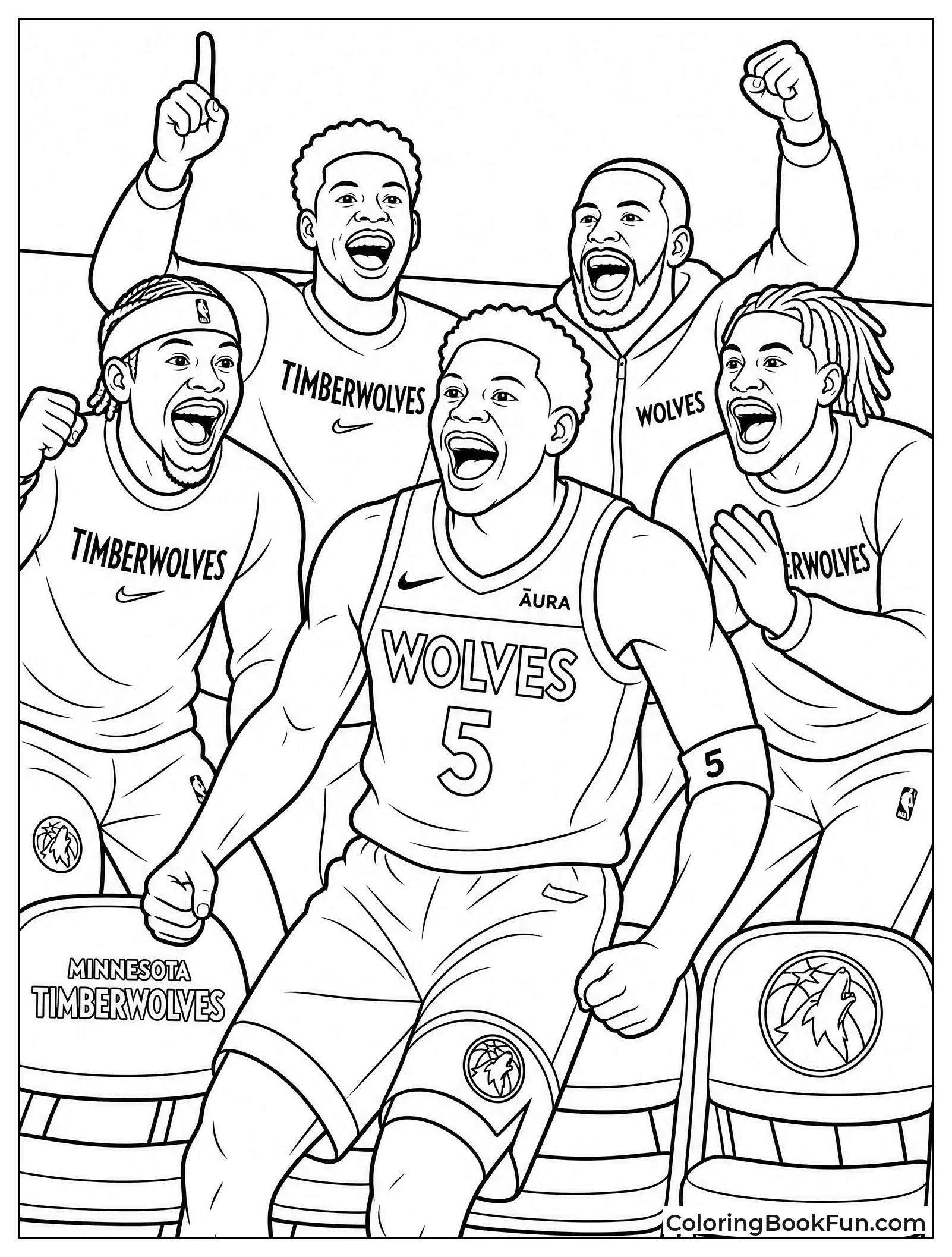Team Celebrating on Bench