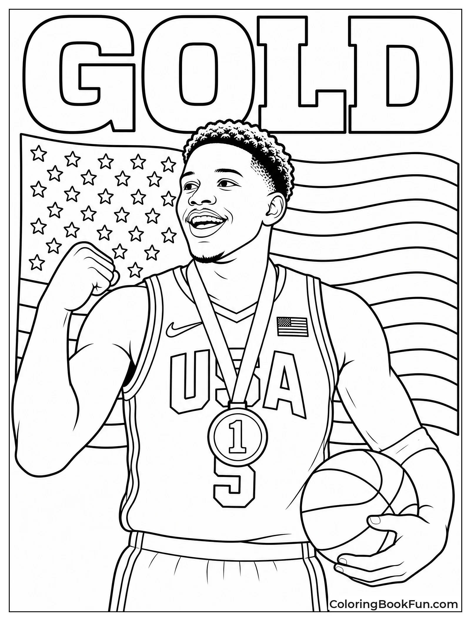 Anthony with Olympic Gold Medal