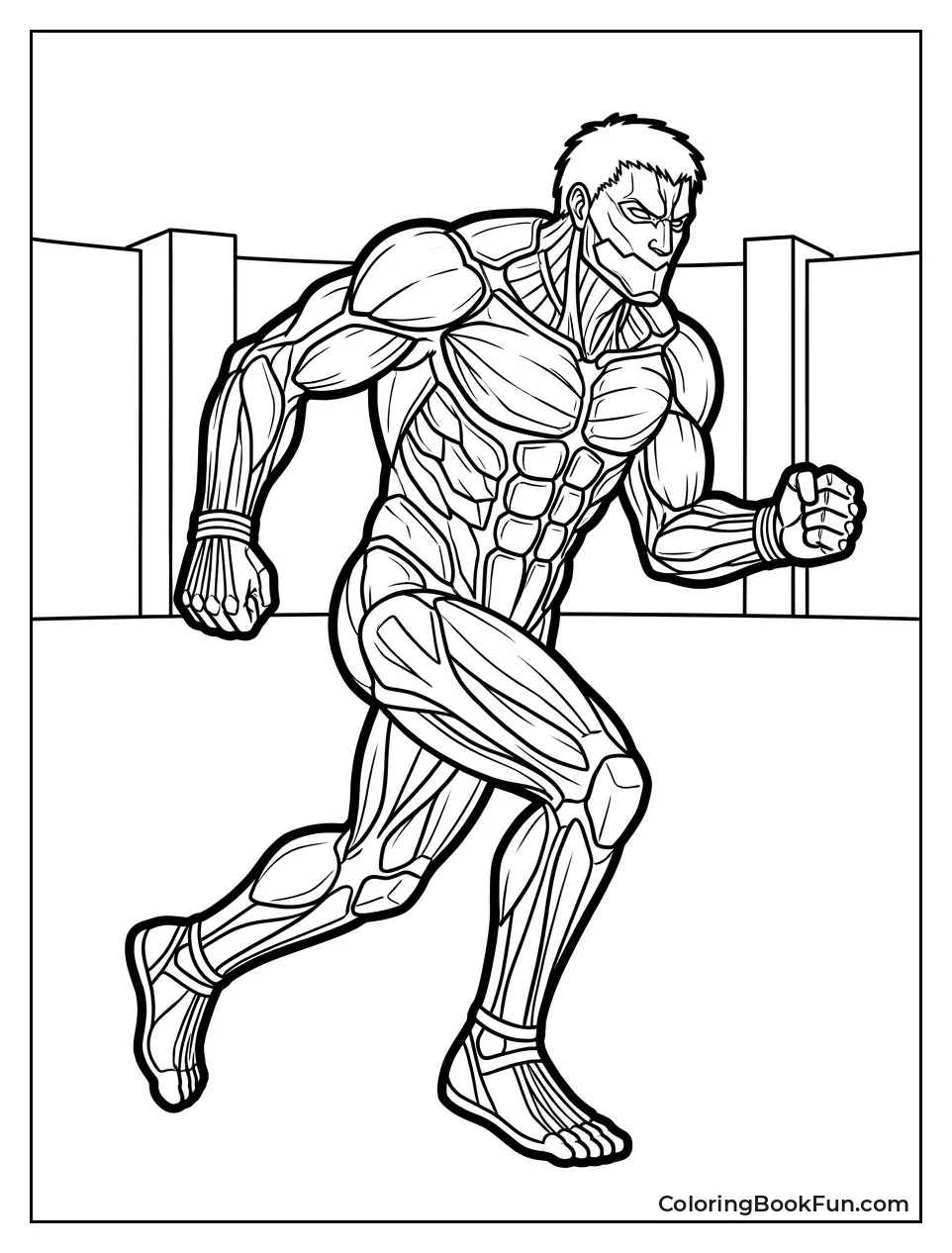 Armored Titan Running into Battle