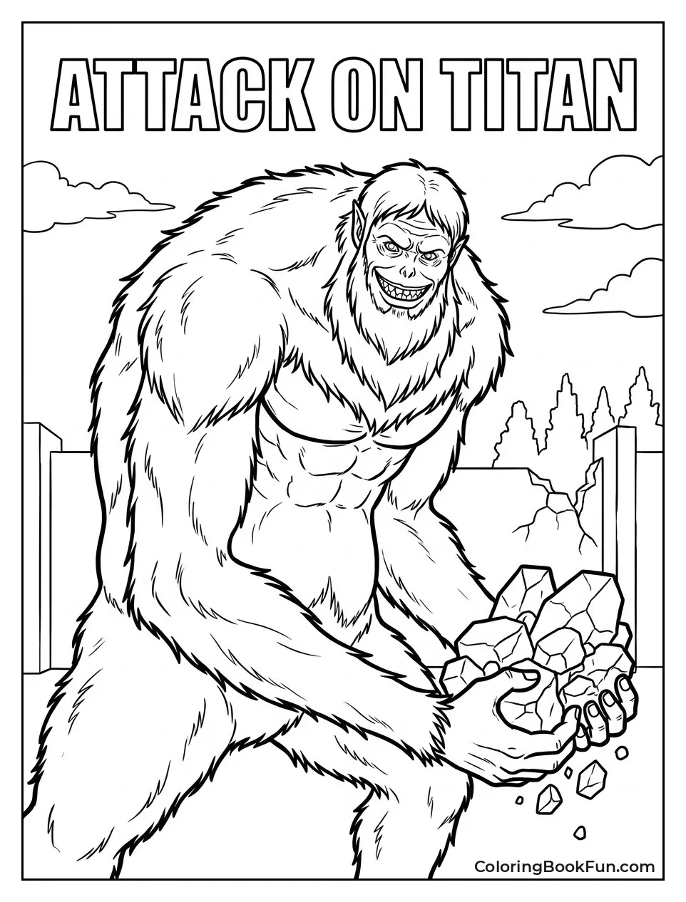Beast Titan Throwing Rocks Forward