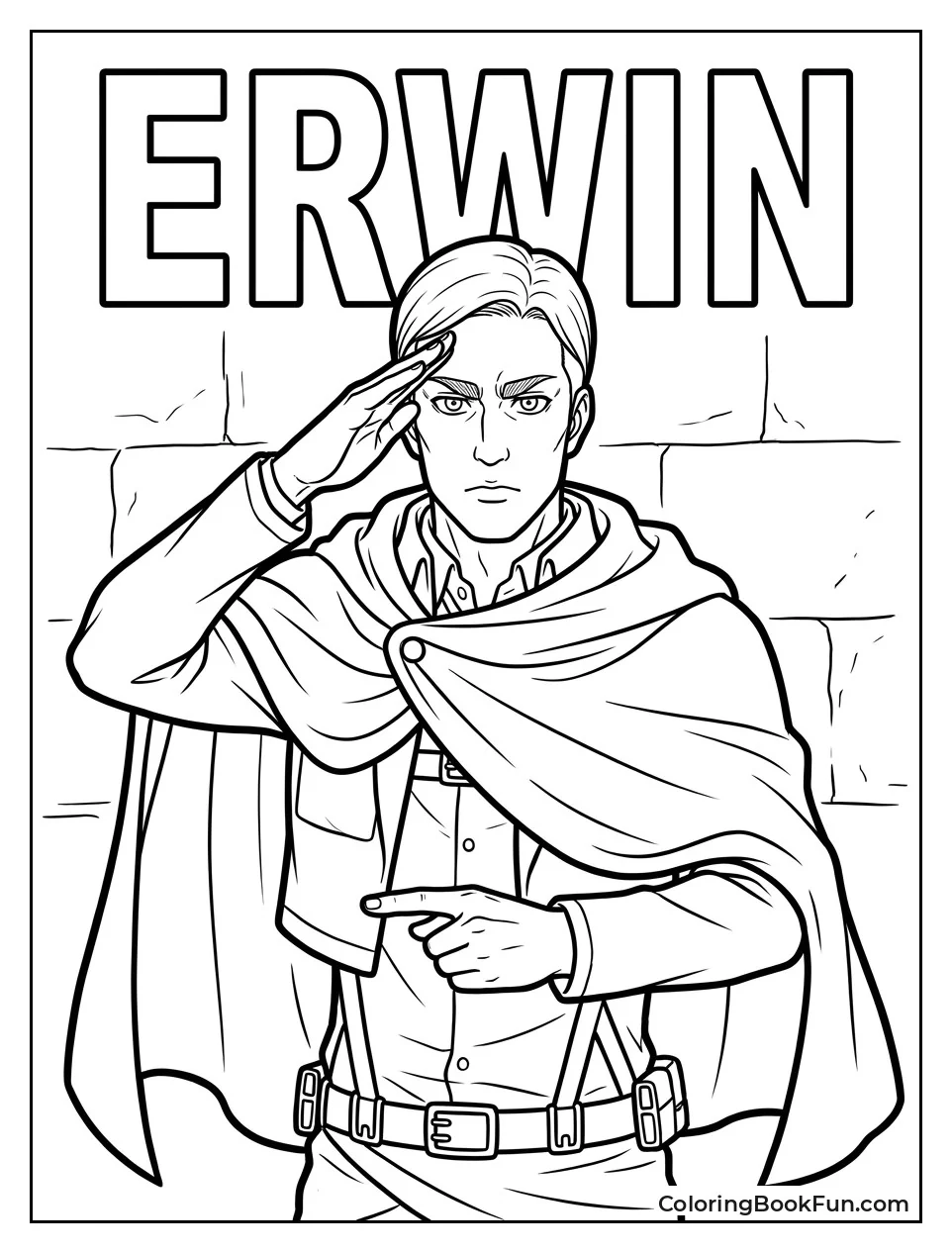 Erwin Pointing Forward with Salute