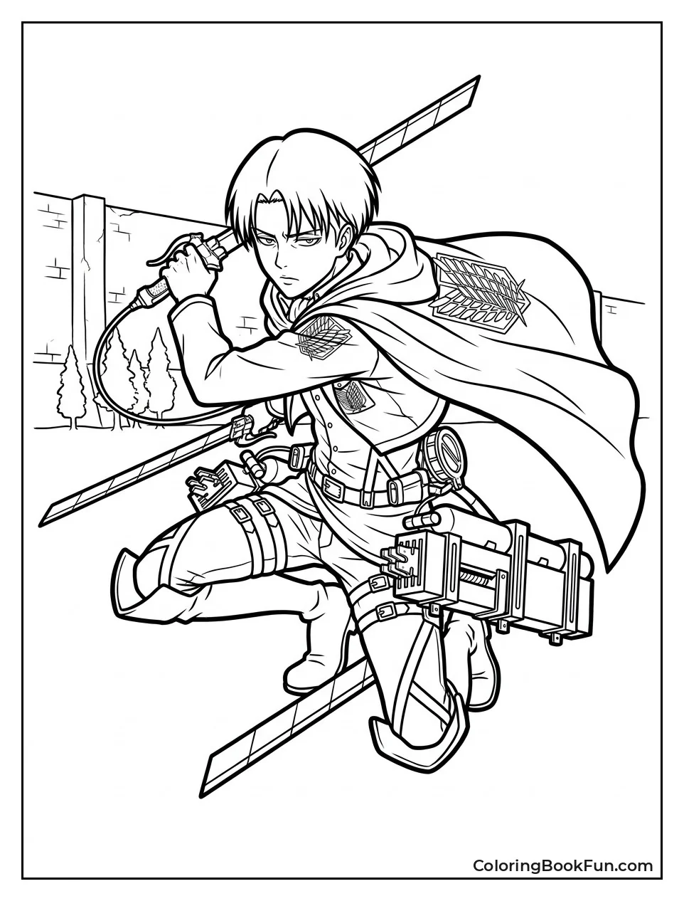 Levi Holding Dual Blades Ready
