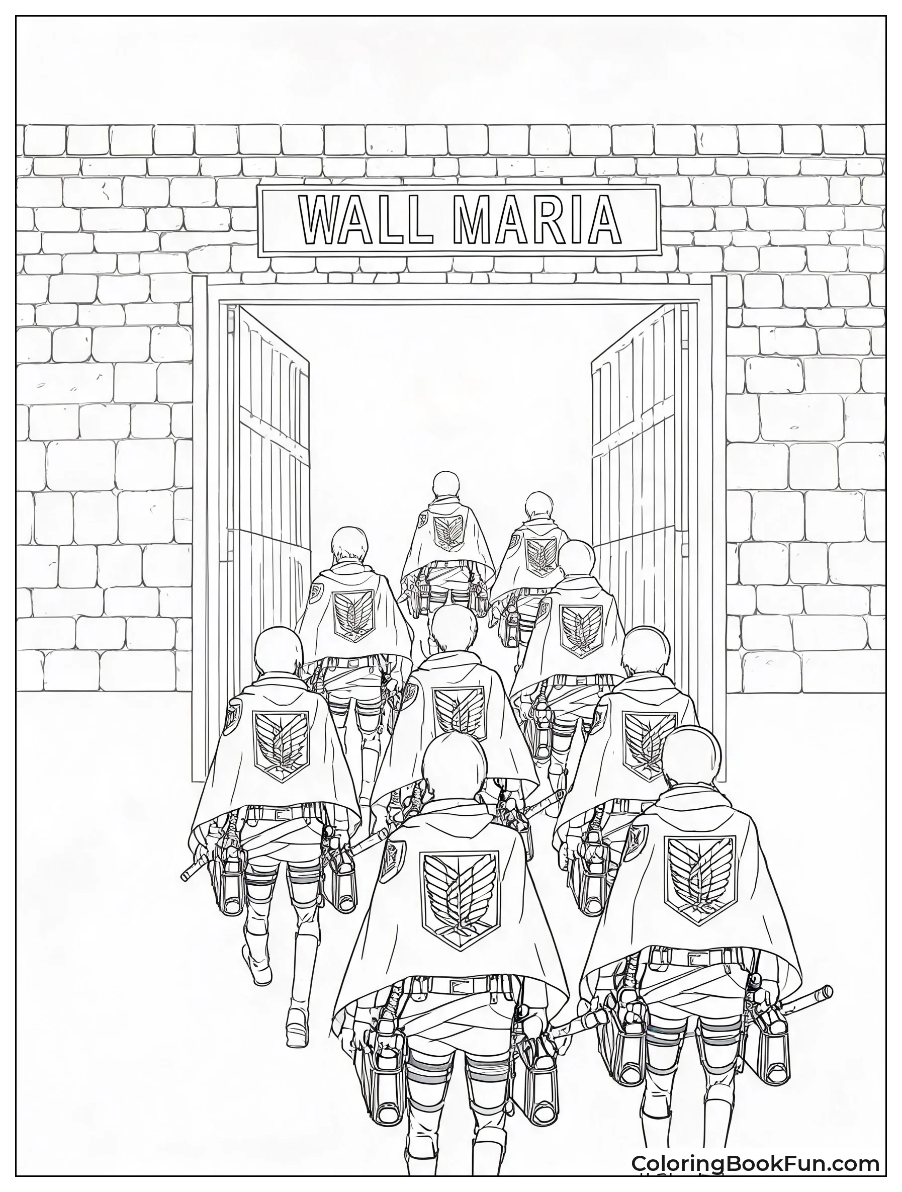 Soldiers Marching Out the Gate