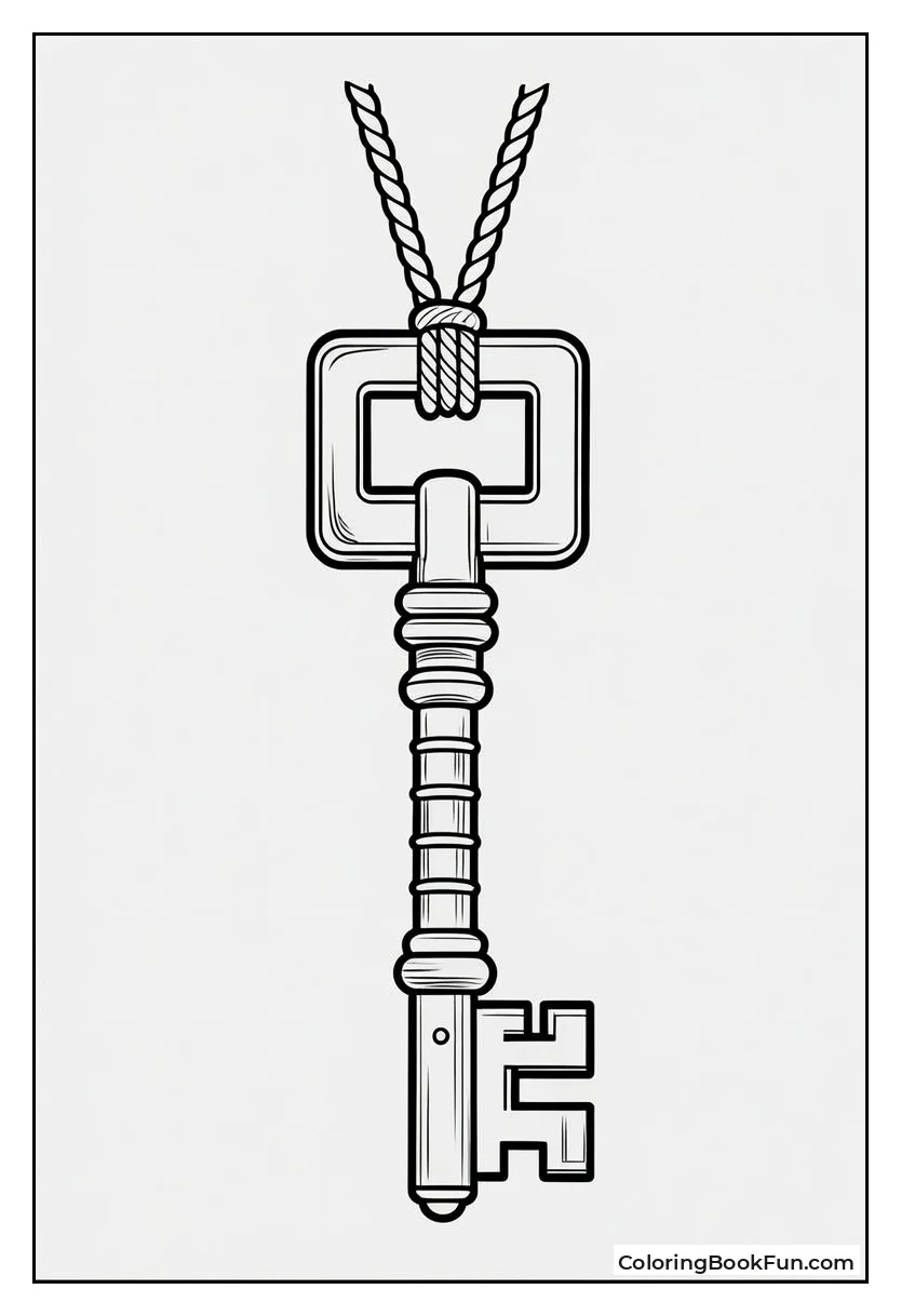 Mysterious Key on Leather Cord
