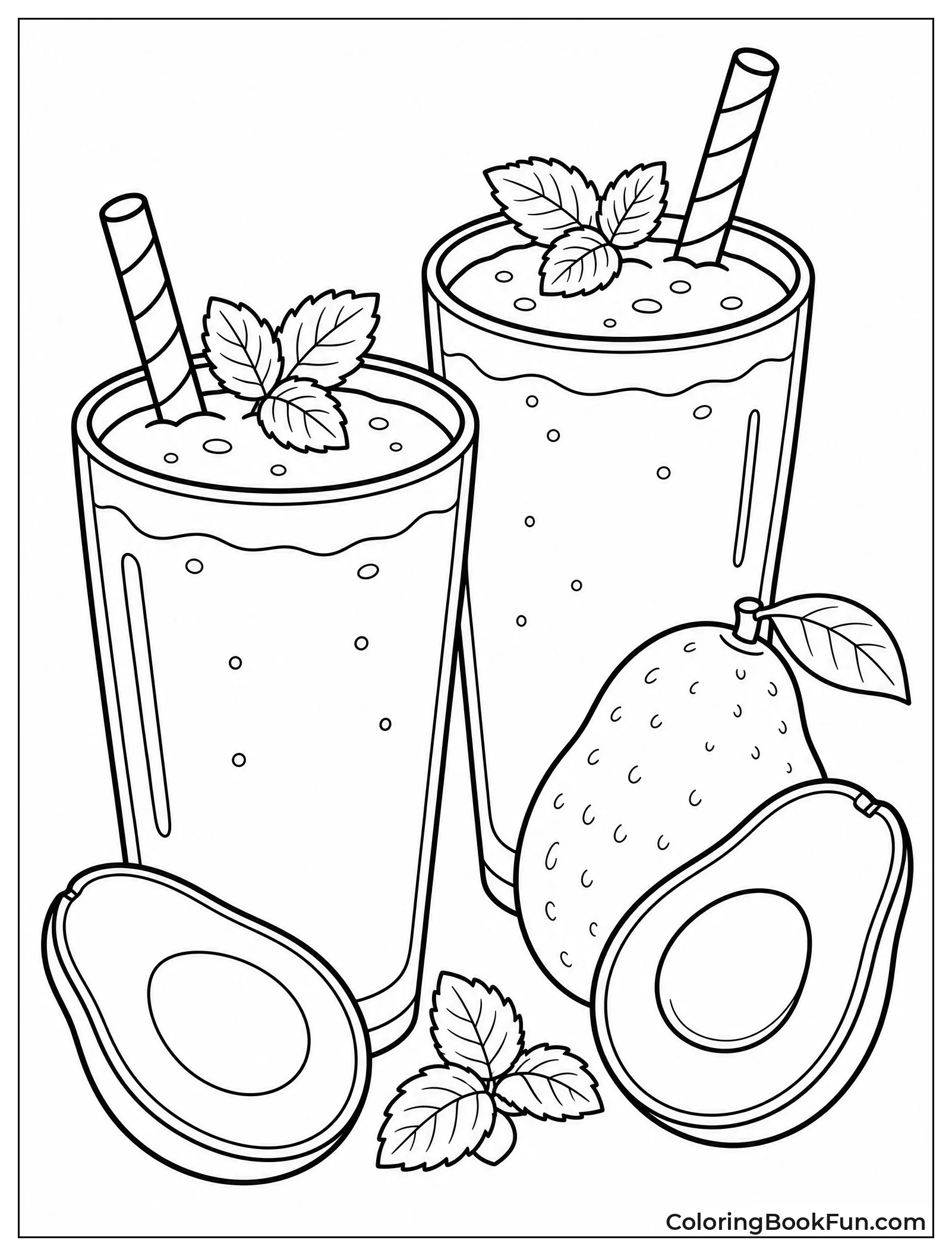 Two Creamy Avocado Smoothies