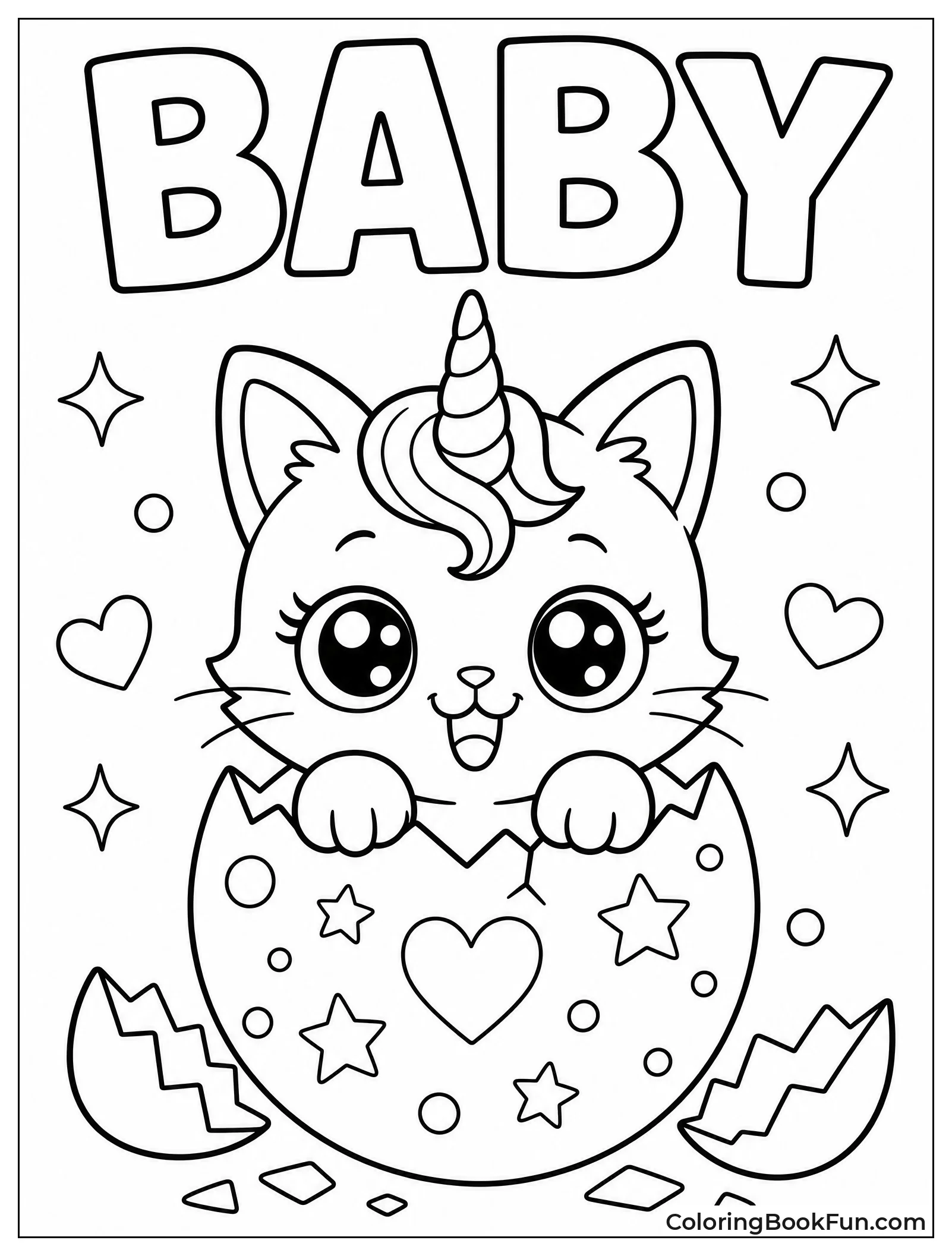 Baby Kittycorn Hatching from Egg