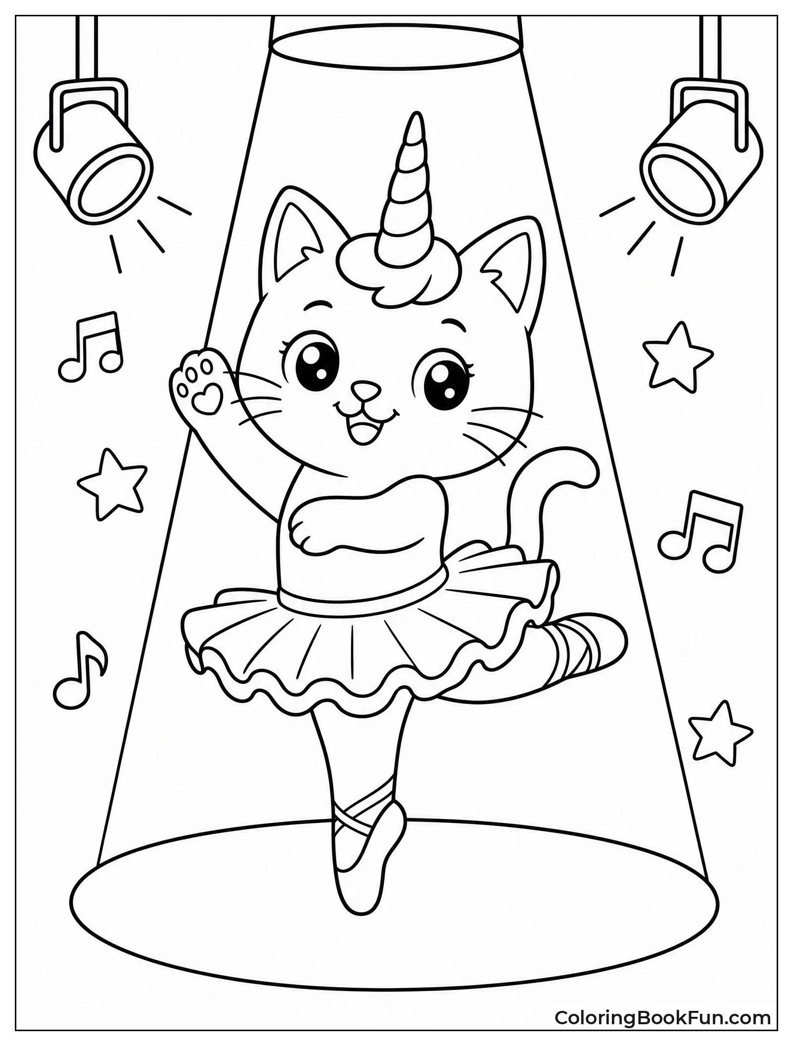 Kittycorn Dancing Ballet in Spotlight