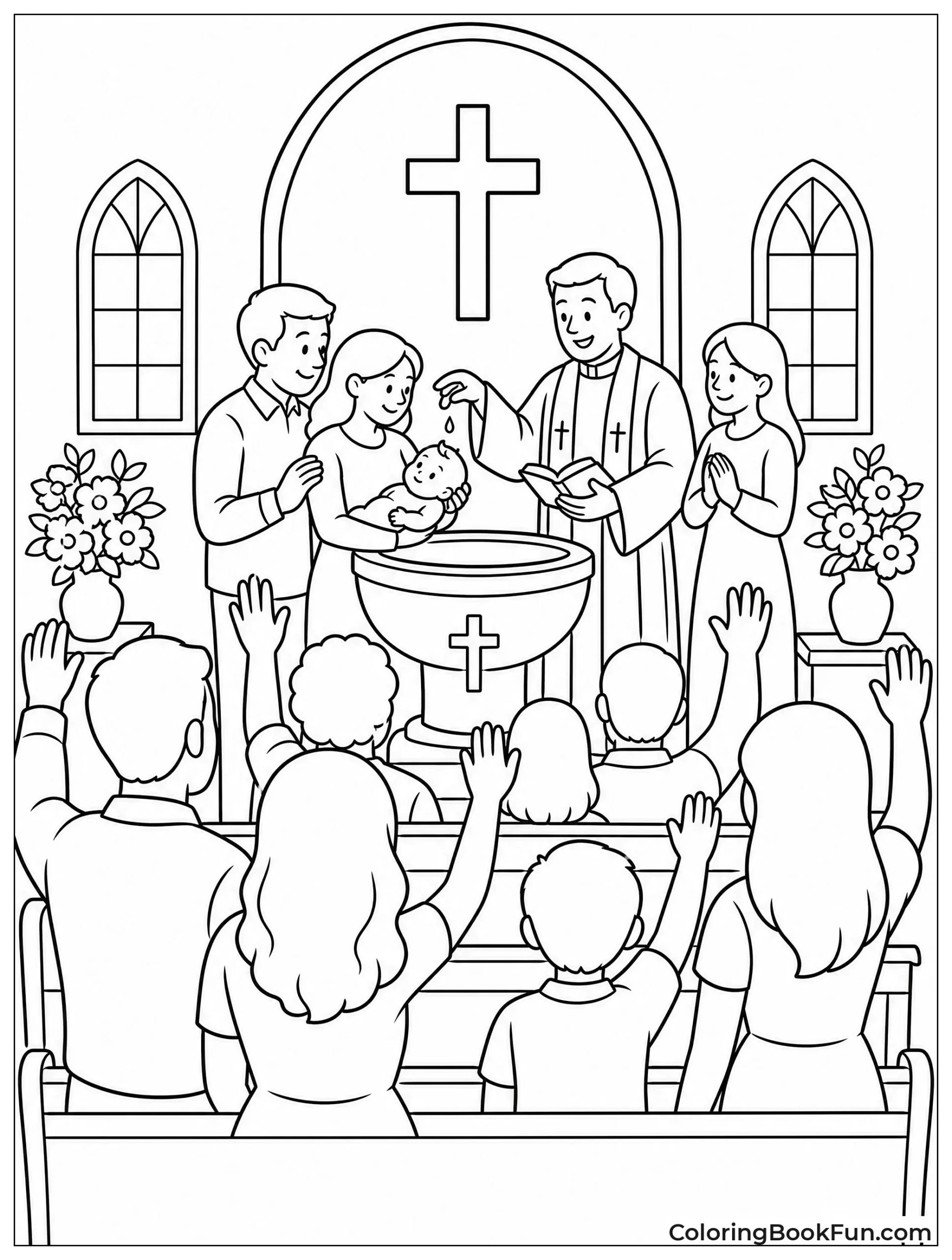 People Raising Hands in Church