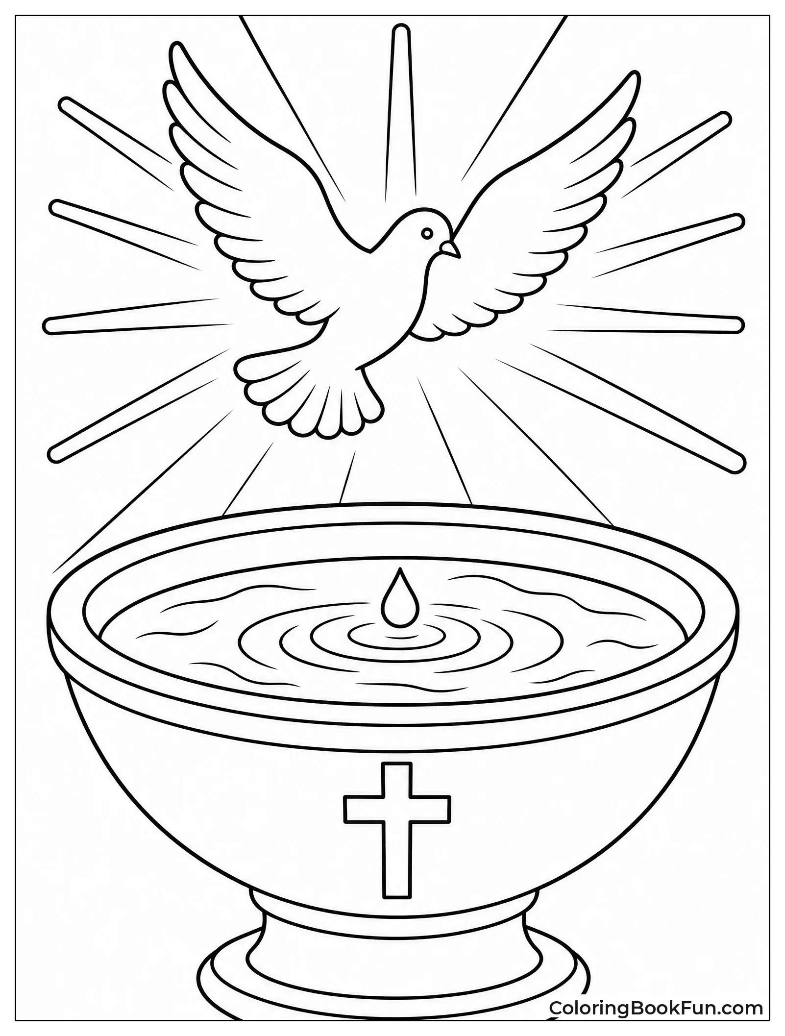 Dove Flying over Water