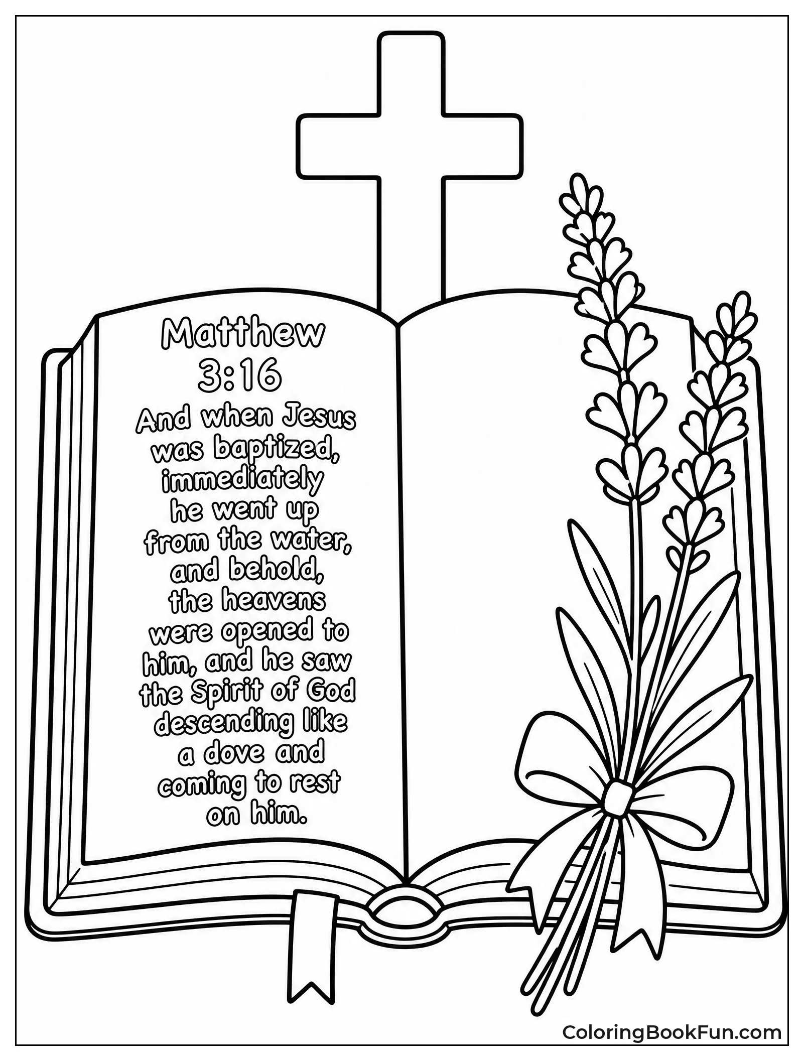 Open Bible with Lavender