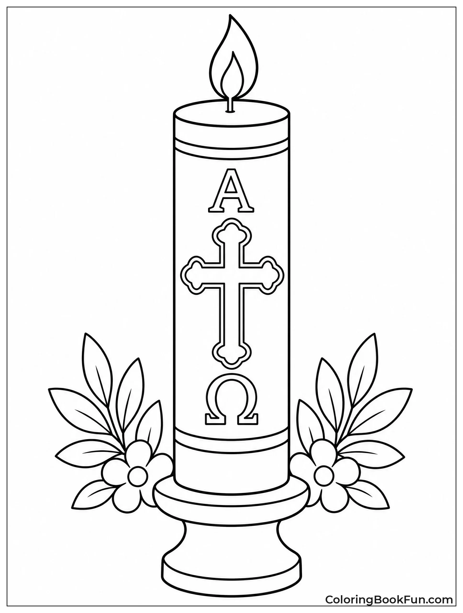 Paschal Candle with Flame