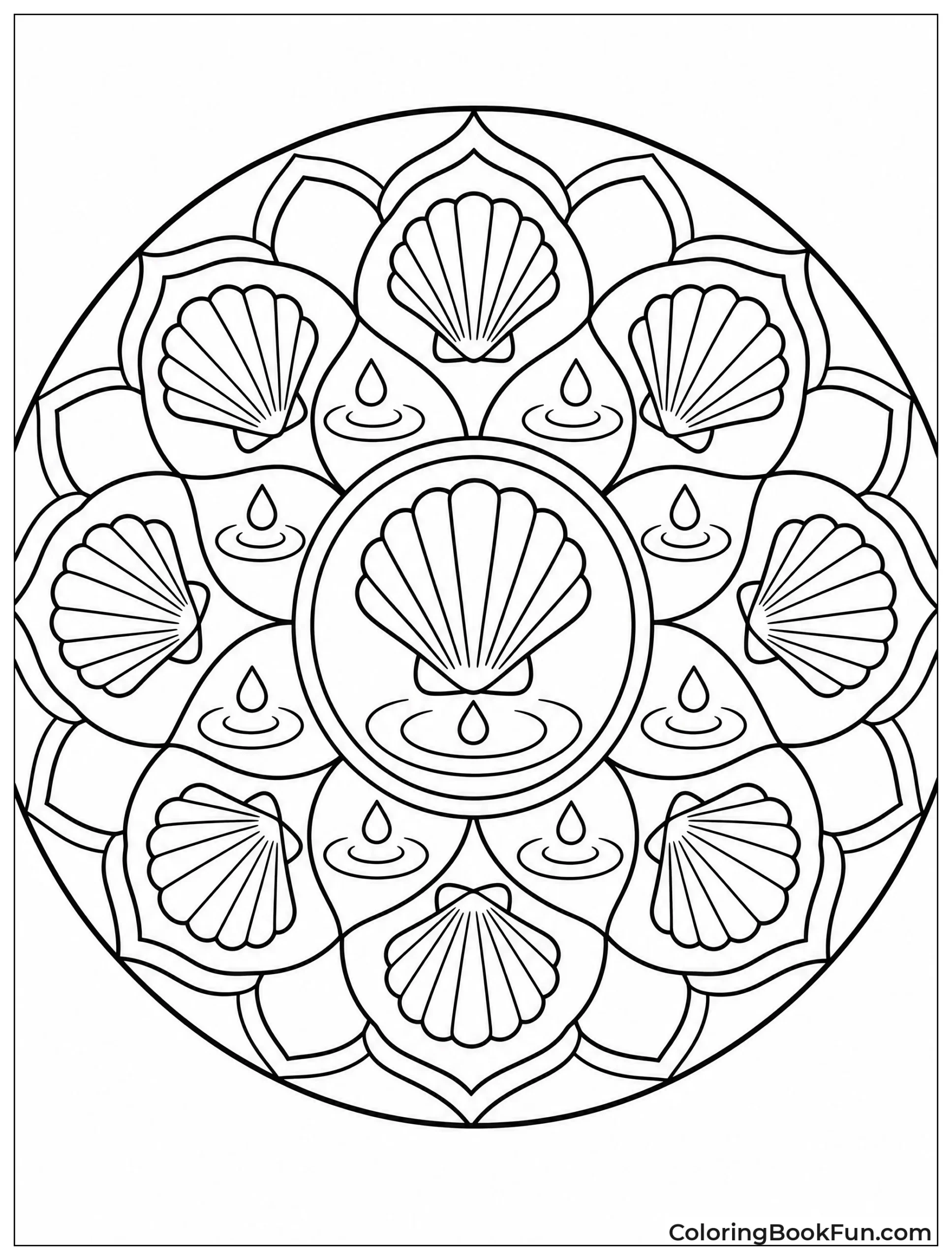 Mandala of Scallop Shells