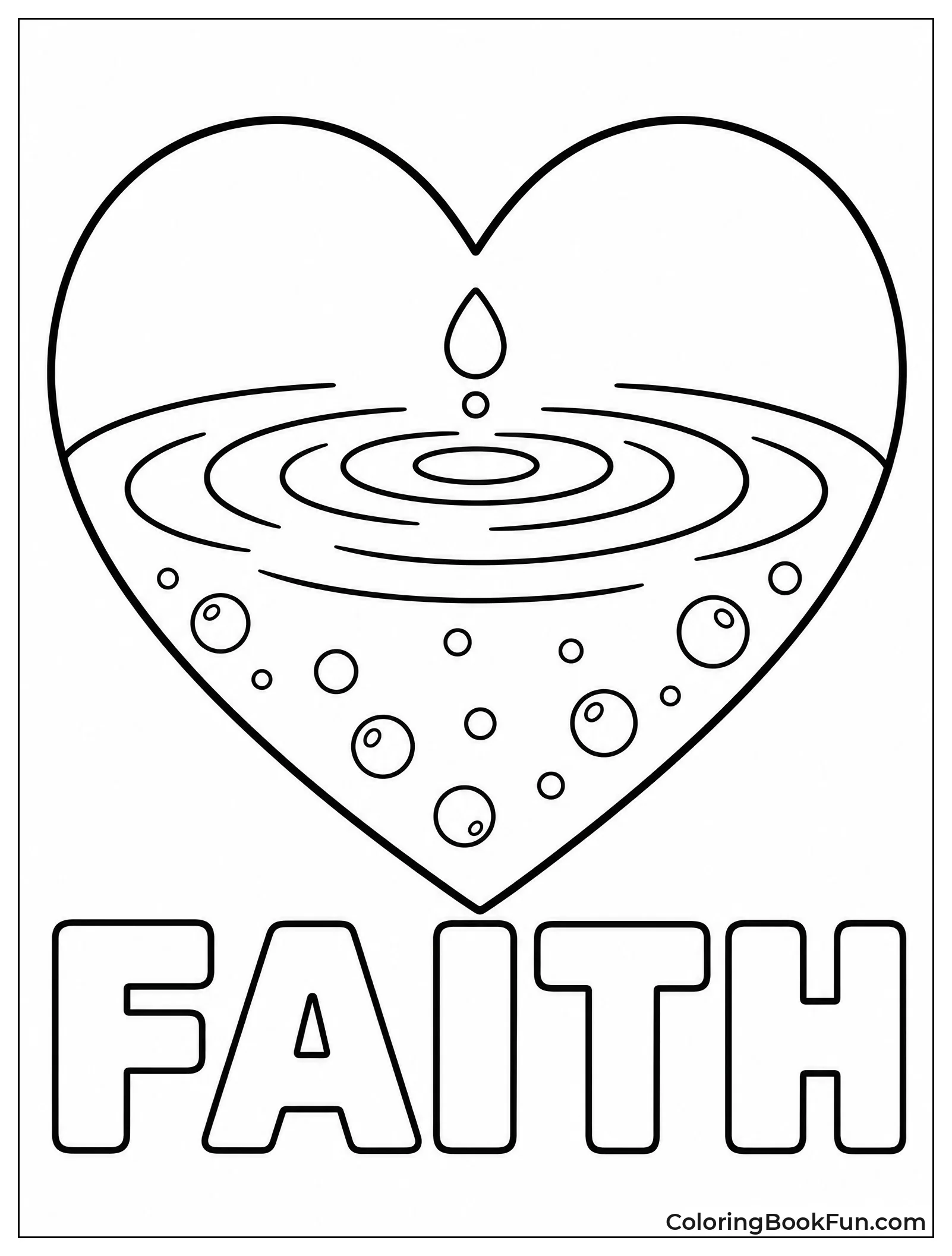 Heart Filled with Ripples