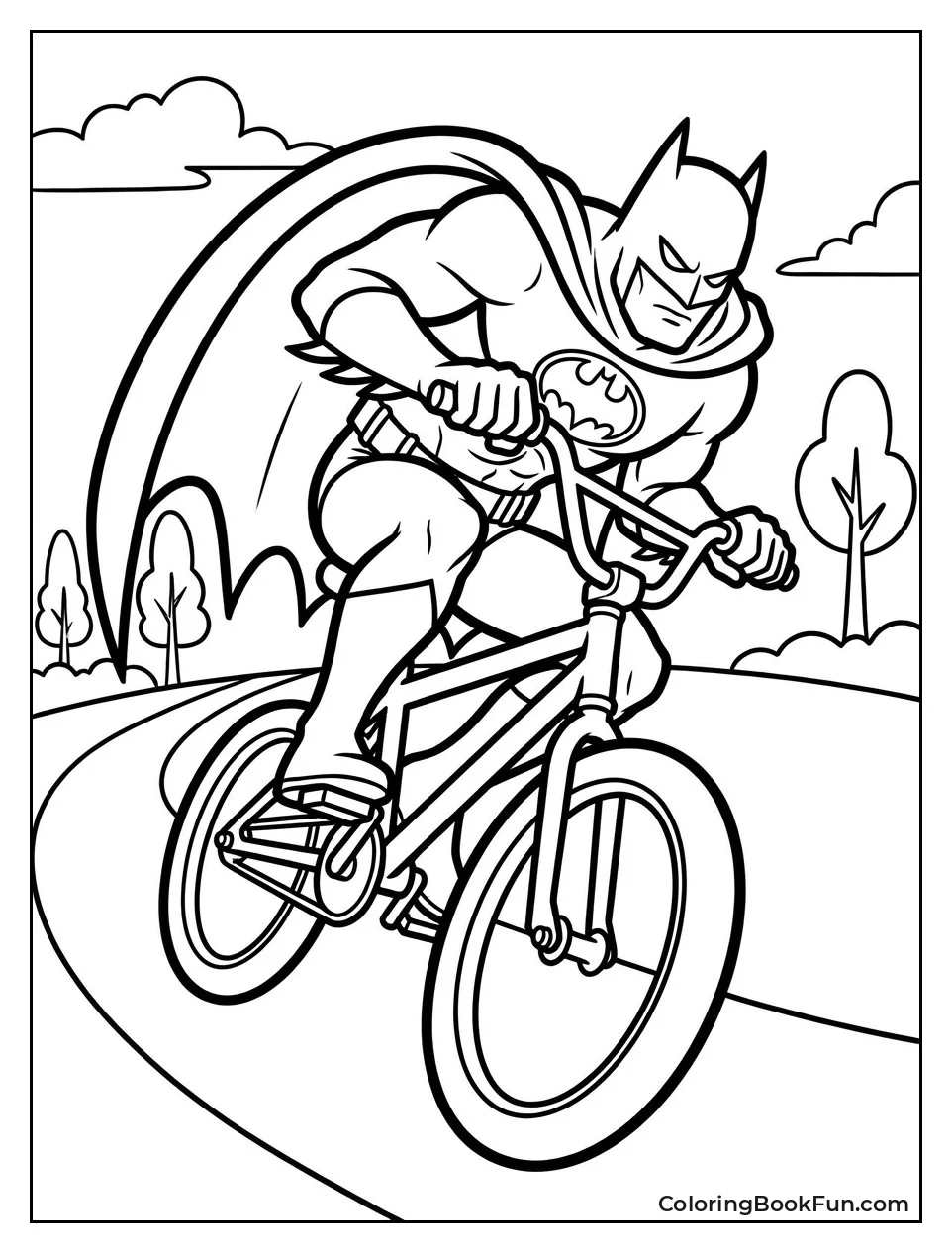 Batman Riding a Motorcycle