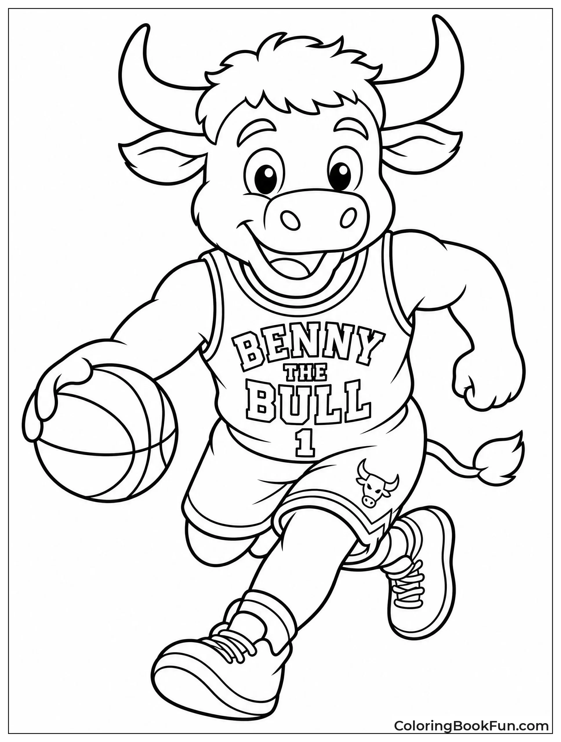 Benny Bull Plays Basketball
