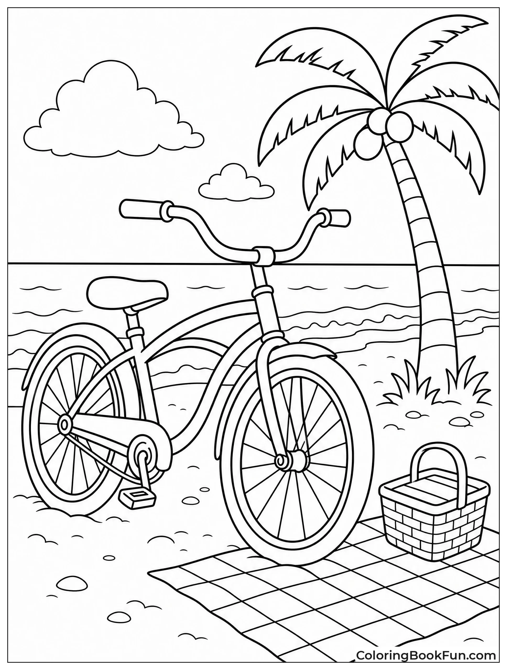 Beach Cruiser on Sandy Beach