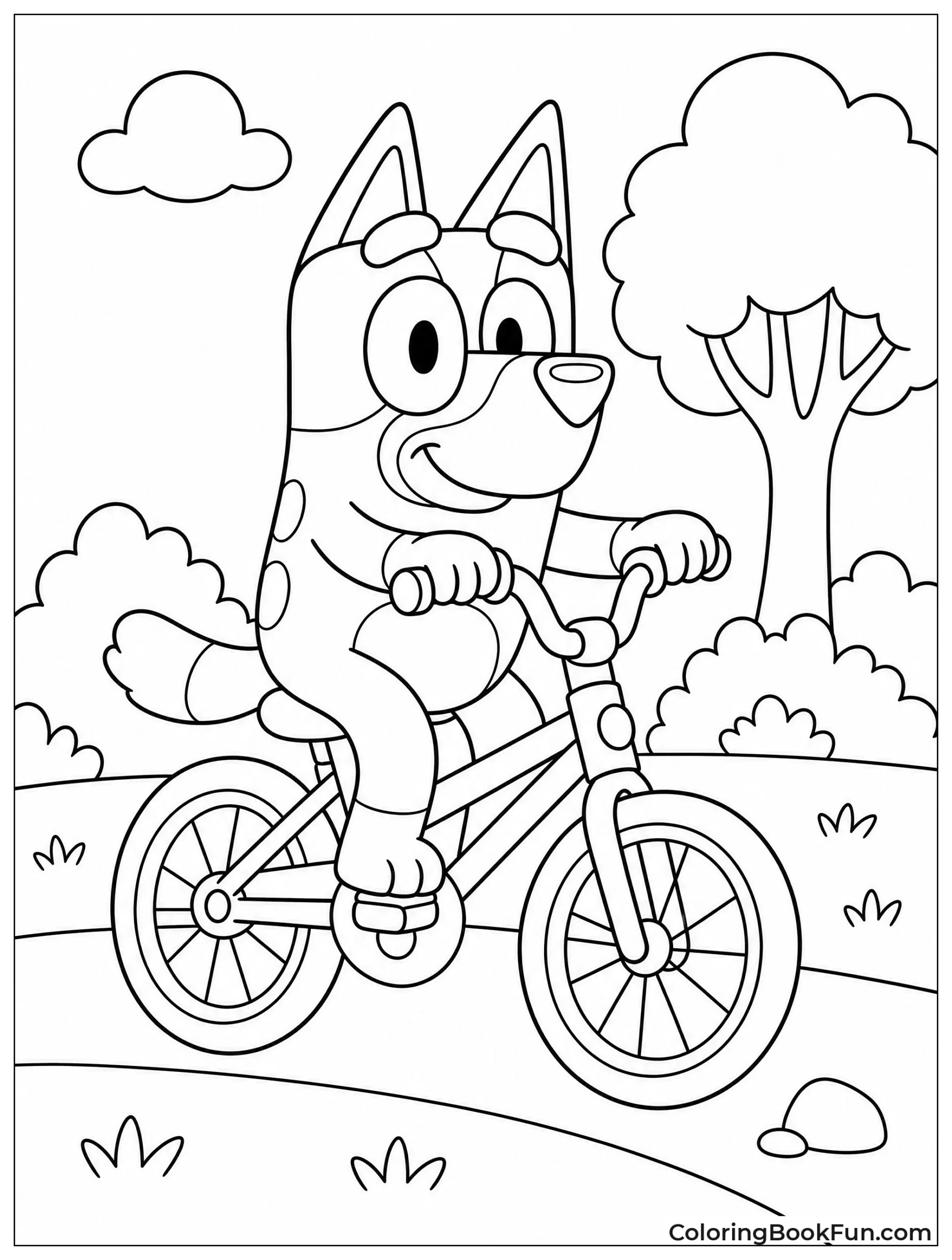 Bluey Riding a Bicycle