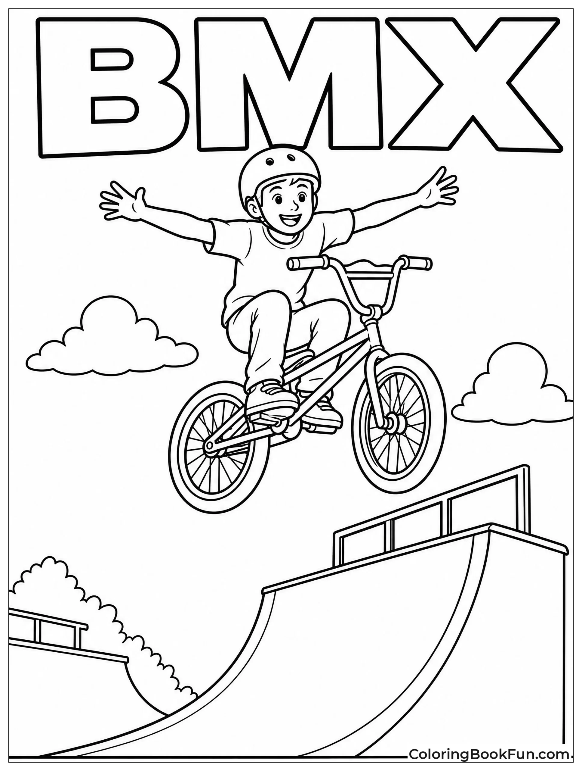 Rider Doing No Hander Jump