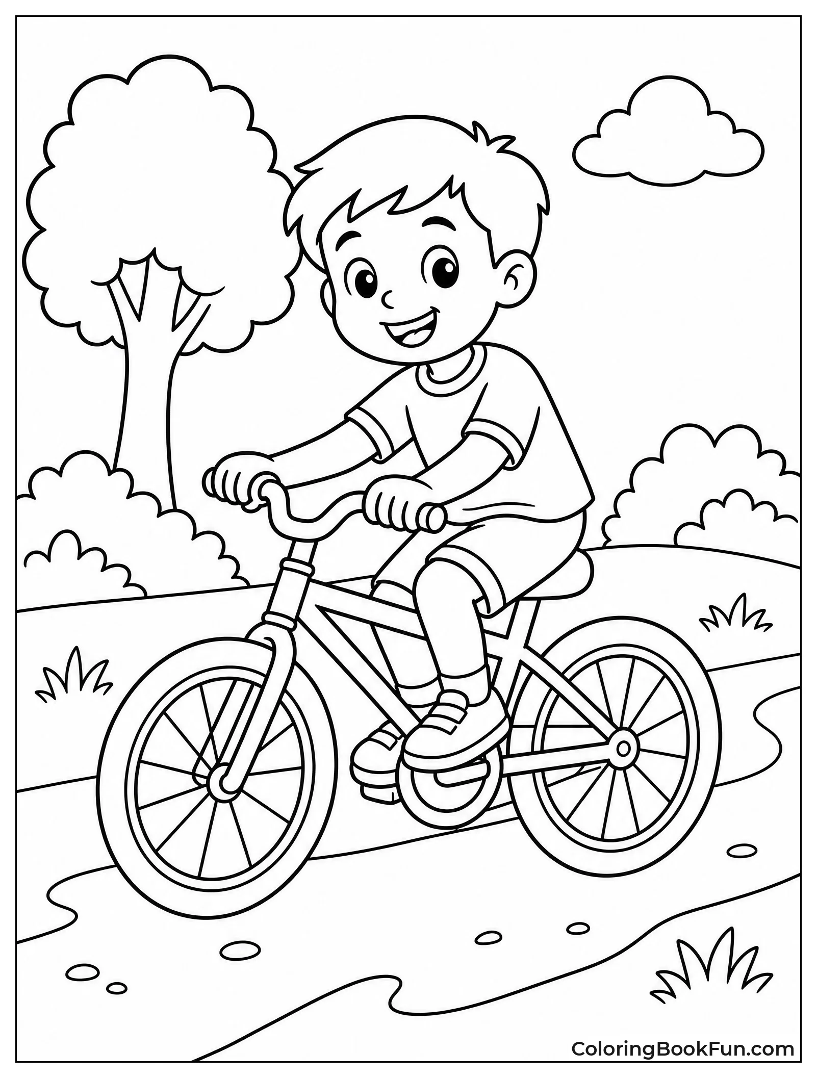 Child Riding a Bicycle