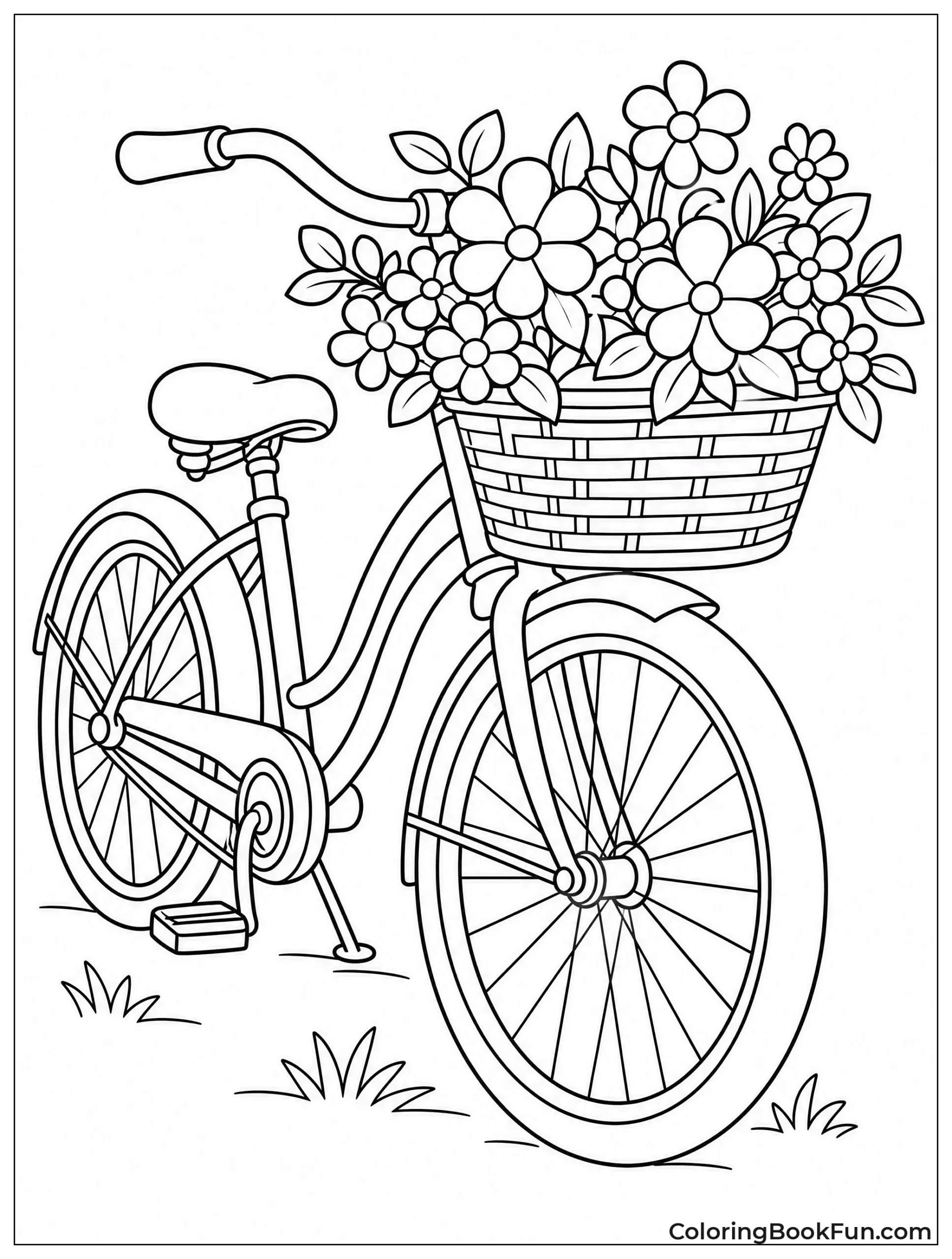 Cruiser Bike with Flower Basket