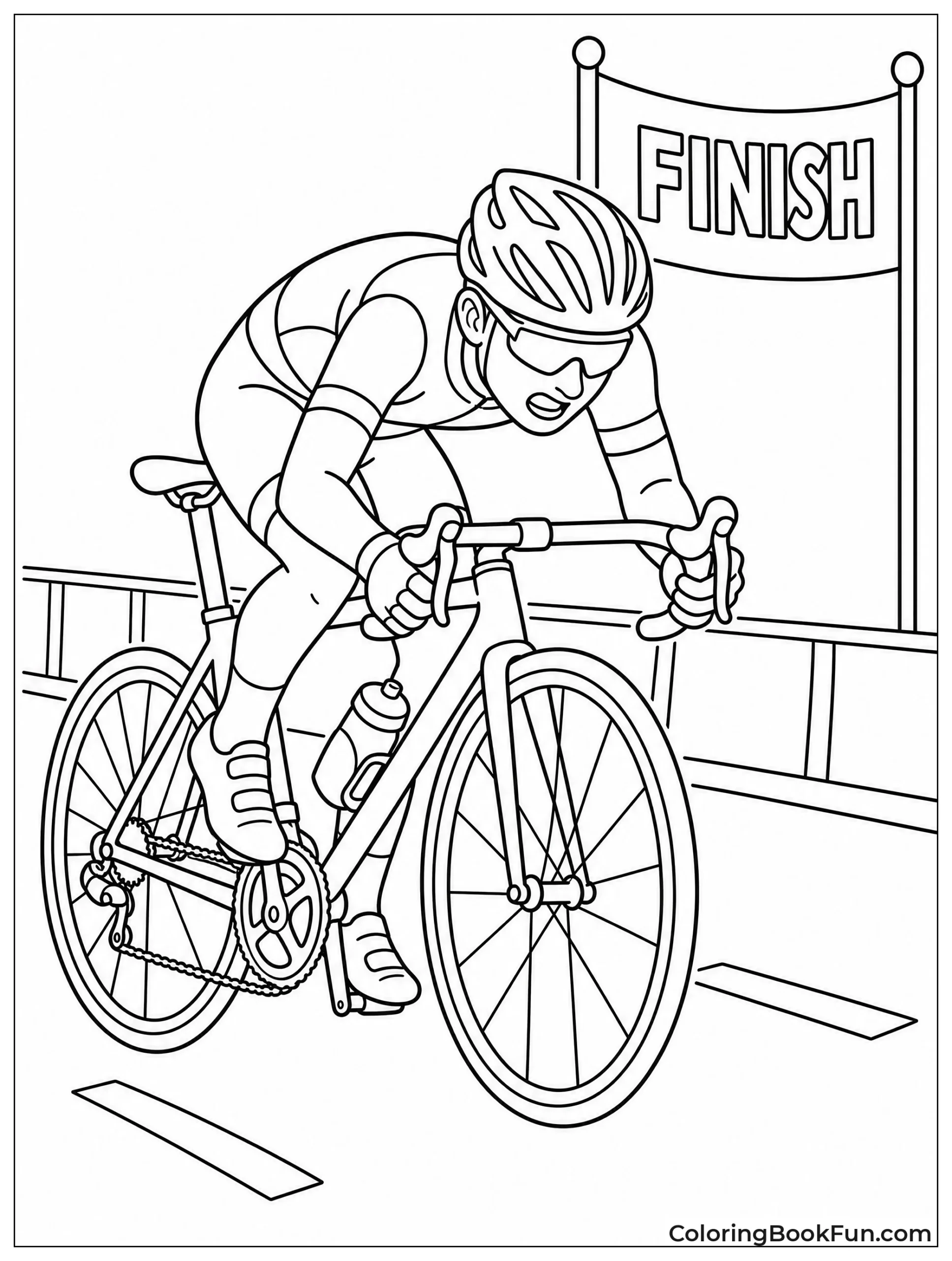Racer Leaning Forward to Sprint