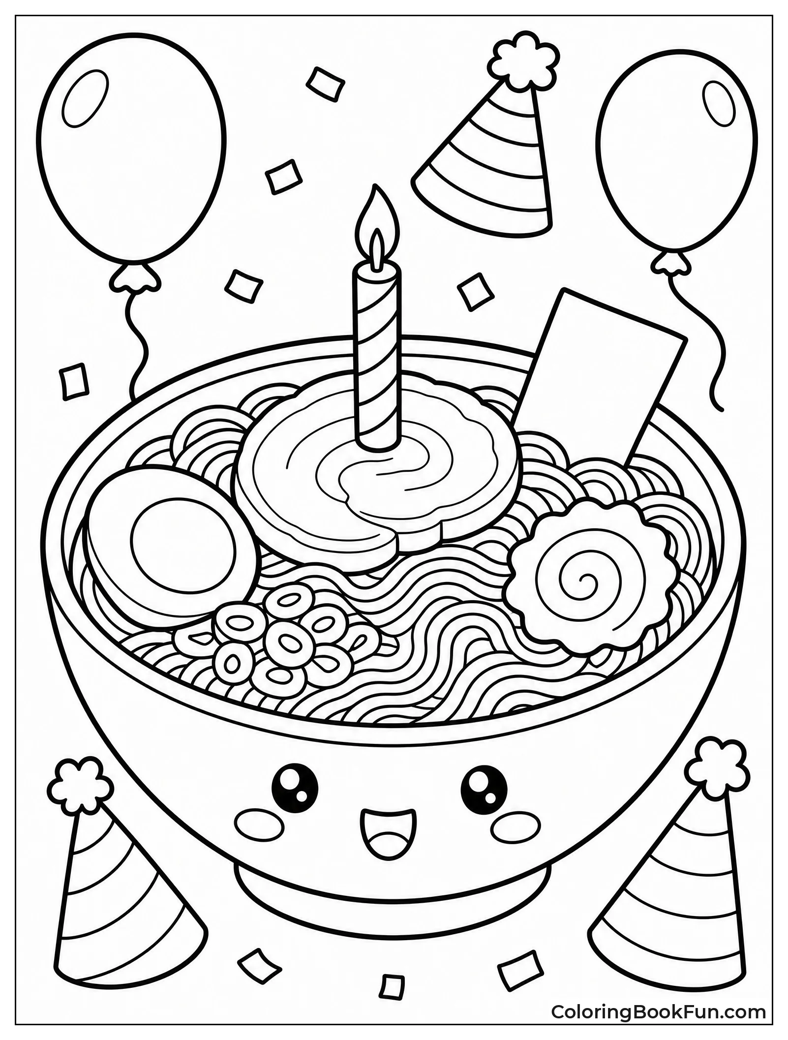Birthday Candle in Ramen Bowl