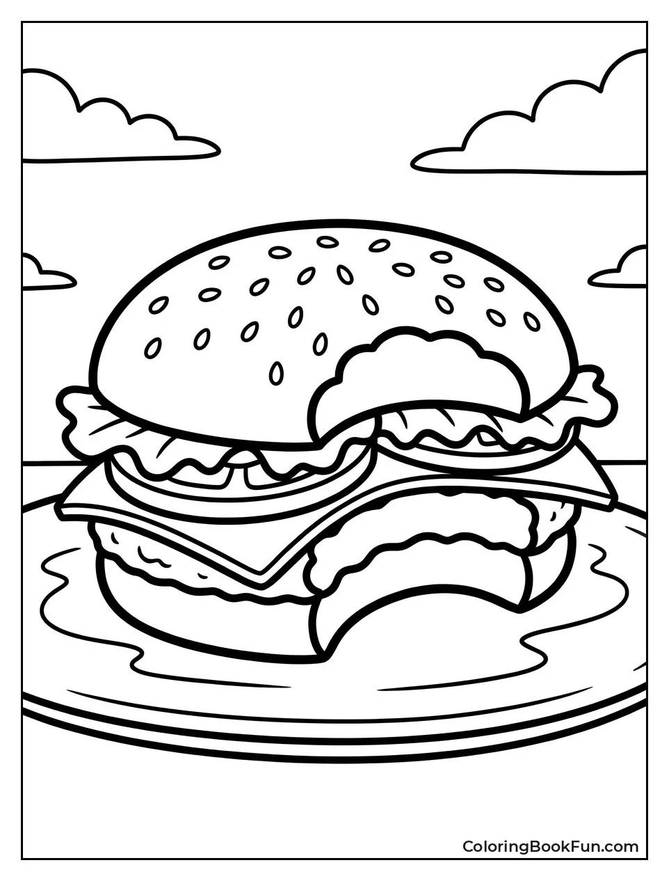 Big Bite Taken from Burger