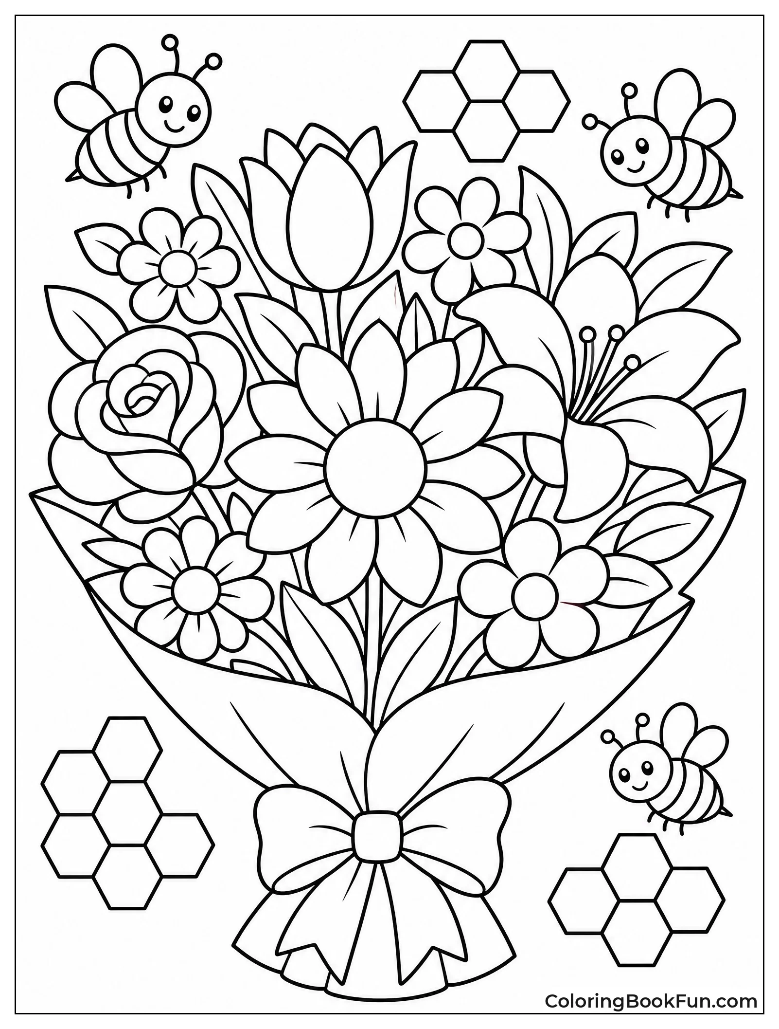 Bees Hovering near Flower Blooms